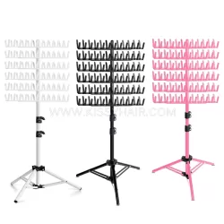 Adjustable Braiding Hair Extensions Holder Metal Rack for for Stylists