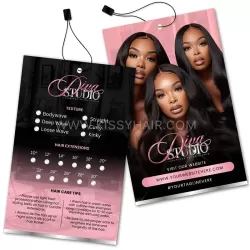 Etiquetas Penduradas Personalizadas para Extensões de Cabelo e Perucas com Logotipo Privado