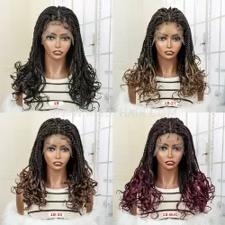 Goddess Box Braided Wig With Loose Ends 9x6 Lace