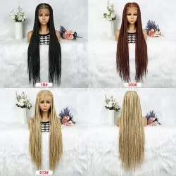 Parallel Parting Micro Box Braids Braided Wig Full Lace 36 Inches