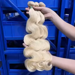 11A #613 Blonde Raw Human Hair Weave Bundle Body Wave
