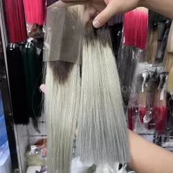12A Colored Raw Double Drawn Hair Weave Bundle Bone Straight