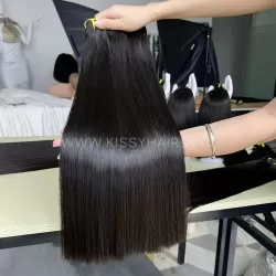 12A Raw Double Drawn Hair Weave Bundle Bone Straight