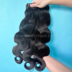 10A Pacote de Cabelo indonésio Bruto Ondulado Natural