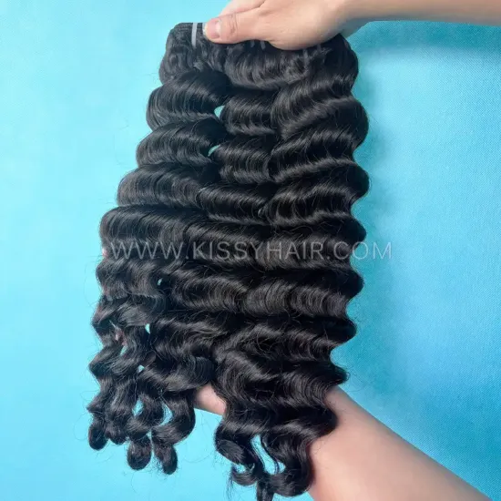 Pacote de Cabelo Indonésio Bruto Ondulado Solto Profundo Pacote de Cabelo Indonésio Bruto Ondulado Solto Profundo