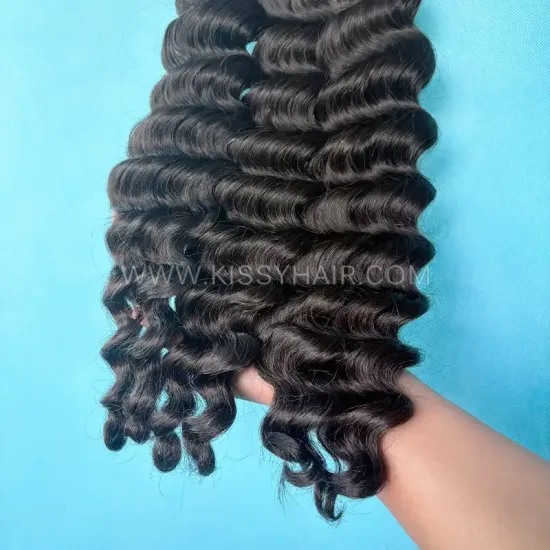 Pacote de Cabelo Indonésio Bruto Ondulado Solto Profundo Pacote de Cabelo Indonésio Bruto Ondulado Solto Profundo