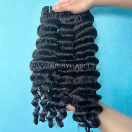 Pacote de Cabelo Indonésio Bruto Ondulado Solto Profundo Pacote de Cabelo Indonésio Bruto Ondulado Solto Profundo