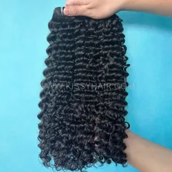 10A Raw Laotian Hair Weave Bundle Deep Wave 