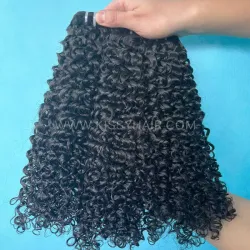 10A Raw Laotian Hair Weave Bundle Jerry Curl