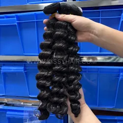 12A Single Donor Virgin Filipino Hair Weave Bundle Deep Wave 