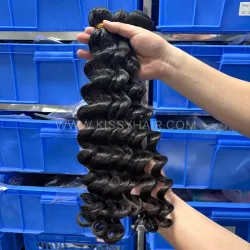 12A Single Donor Virgin Filipino Hair Weave Bundle Loose Deep 