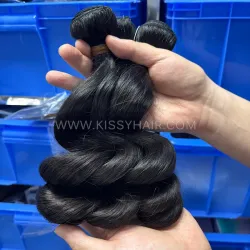 12A Single Donor Virgin Filipino Hair Weave Bundle Loose Wave