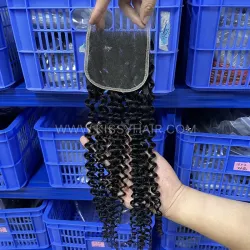 4x4 HD/ Transparent Lace Closure Jerry Curl