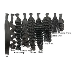 Raw Human Bulk Braiding Hair Extension
