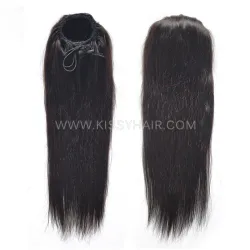 Raw Human Hair Drawstring Ponytail Extension