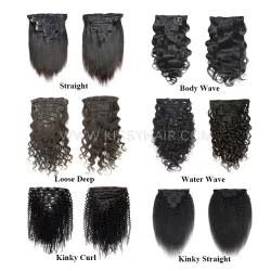 Raw Human Hair Seamless Clip in Extension