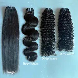 10A Different Textures 4-Bundle Raw Laotian Hair Sample Pack
