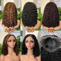 13x4 Double Drawn Wig Raw Human Hair Bohemian Curl