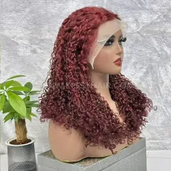 13x4 Double Drawn Wig Raw Human Hair Pixie Curl