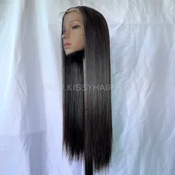 2x6/5x5 Double Drawn Wig Raw Human Hair Bone Straight