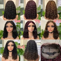5x5 Double Drawn Wig Raw Human Hair Bohemian Curl