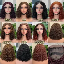5x5 Double Drawn Wig Raw Human Hair Water Wave 