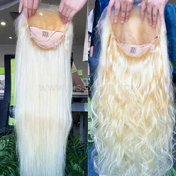 #613 Blonde Raw Human Hair 13x4 HD Frontal Wig