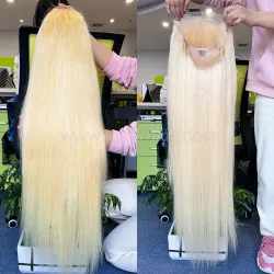 #613 Blonde Raw Human Hair 13x4 HD Frontal Wig