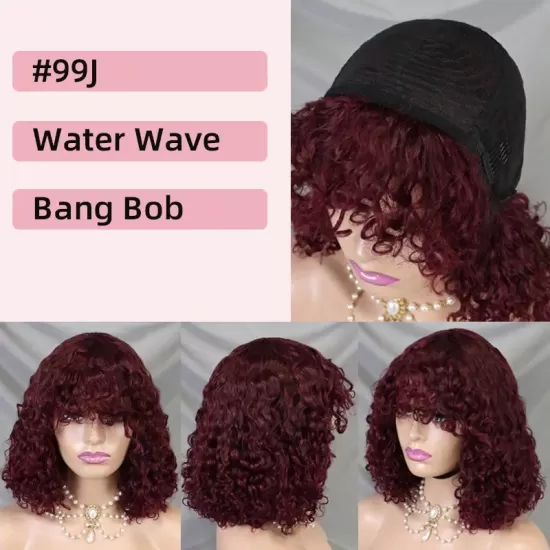 Premium Bang Wig Water Wave Wholesale