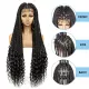 Full Lace Knotless Box Braids with Water Wave Braided Wig 36” Wholesale