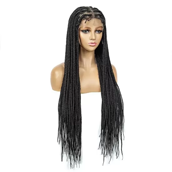 Knotless Box Braids Full Lace Front Braid Wig 34” Wholesale