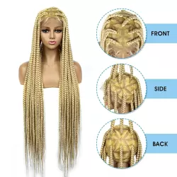  Full Lace Knotless Box Twist Braids Wig 32” Wholesale